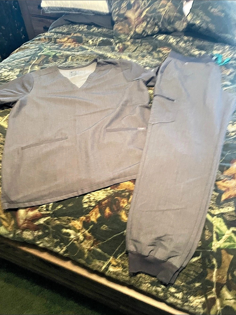 FIGS Technical Collection Scrub Set pewter gray Size Medium